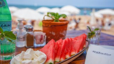 sliced watermelon on white ceramic plate