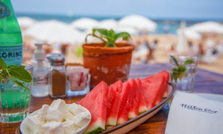 sliced watermelon on white ceramic plate