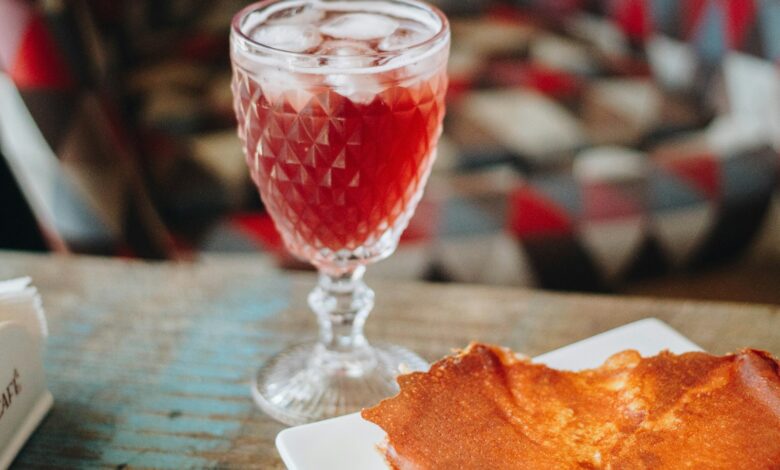 baked pastry near wine glass