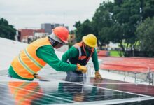 Solar Technicians Installing Solar Panels