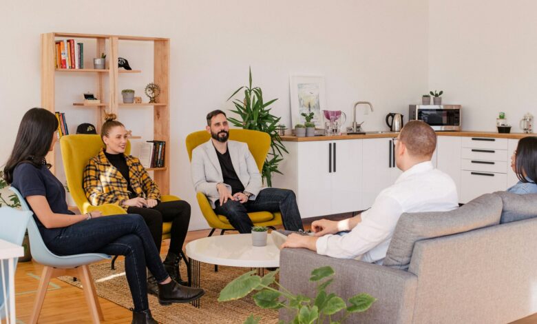 people seated in living room